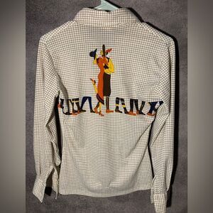 Women’s VTG southwestern style polyester, size large.